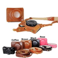 Luxury PU Leather Camera Case Bag For Canon G7X Mark 2 G7X II G7XII G7X III G7X3 Open Battery Design