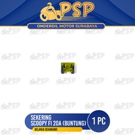 Scoopy Fi 20A Yellow Fuse (Buntung) Price Per 1 PC - DX Micro Fuse Micro Fuse Plug Fuse