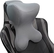Newsty Car Neck Pillow for Driving Seat Car headrest Pillow/Gaming Chair Pillow with Adjustable Strap Removable Cover Ergonomic Design Neck Support Pillow for Car, Office Chair, Gaming Chair (Grey)