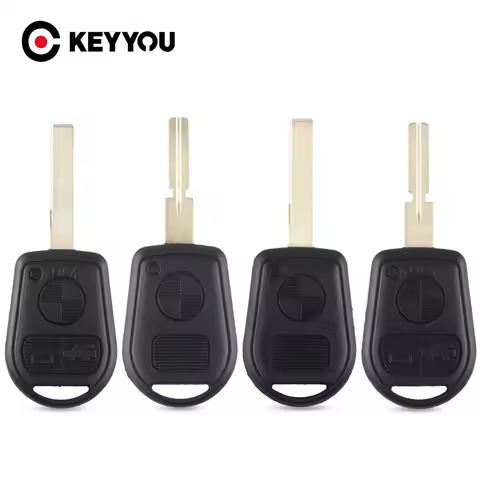 KEYYOU 3 Button Remote Key Shell Fit For BMW E31 E32 E34 E36 E38 E39 E46 Z3 Z4 Case Fob 3 BTN Uncut 