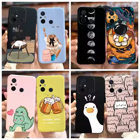 For Xiaomi Redmi 12C Case Cute Fashion Painted Cover 6.71'' Soft Silicone Phone Case For Xiaomi Redm