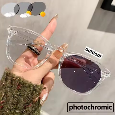 Unisex New Photochromic Glasses Outdoor Color-changing Ordinary Glasses Outdoor UV Blocking Blue Lig