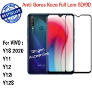 LAYAR Anti-Scratch Full Glue Y1S Y11 Y12 Y12i Y12S Vivo Tempered Glass Screen Guard Protector Screen