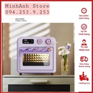 Lò nướng đa năng nồi chiên không dầu kiêm lò nướng đối lưu Daewoo thông minh màu tím pastel dung tíc