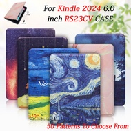 For New 2024 Kindle E-book Flip Cover Casing Kindle 11th Gen 2024 2022 RS23CV C2V2L3 Leather PU Smar