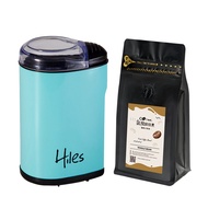 [特價]Hiles 電動咖啡豆研磨機/磨豆機+凱飛鮮烘豆阿拉比卡單品咖啡豆耶加雪菲