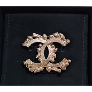 chanel Brooch Diamond/Gold Spare Parts 5cm