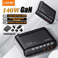 LDNIO 140W universal travel adapter gan charger international travel Super Fast Charging QC PD USB Type-C USB-A 6 Ports