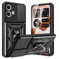 Shockproof Armor Case for Nothing CMF Phone 2 Pro Camera Lens Protection Ring Stand Phone Back Cover