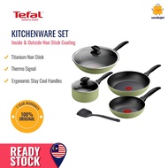Tefal Set Kuali 7 PCS - Quickchef Cookware Set Moringa Green  B957S795 B957S7