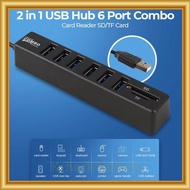 2 in 1 USB Hub 6 Port Combo Card Reader SD/TF Card -IT213