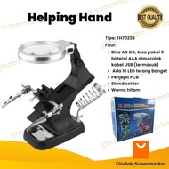 Helping Hand Magnifier 10 Led Th7023 Soldering Tool Magnifying Glass Pcb Clamp Th-7023 Ac Dc Origina