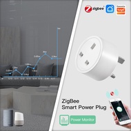 (Local inventory)ZigBee Tuya Socket Power Plug 16A Smart APP Wireless Socket Outlet Functional Energy Monitor Timer Alexa Google UK(ZIGBEE Hub require)