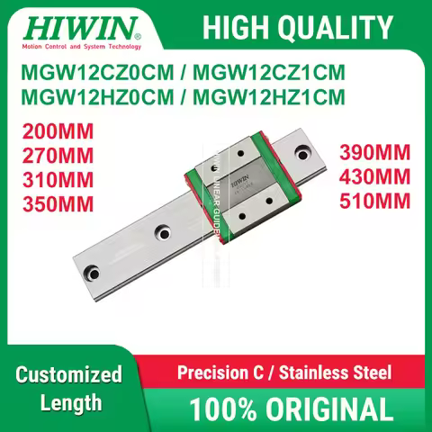 HIWIN MGW12H MGW12C Stainless Steel Linear Rail with Block MGW12HZ0CM MGW12CZ0CM MGW12HZ1CM