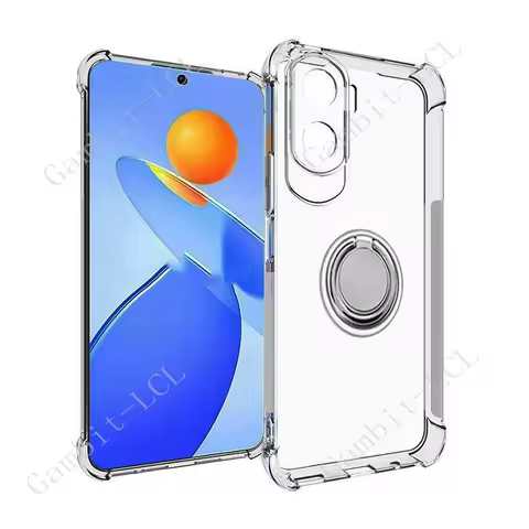 For Honor 90 Lite 90Lite HonorX50i CRT-NX1 CRT-AN00 Back Ring Holder Bracket Phone Cover TPU Soft Si