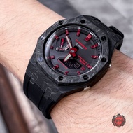 G-Shock Tough Solar red dial with new Carbon Fiber bezel and black rubber strap