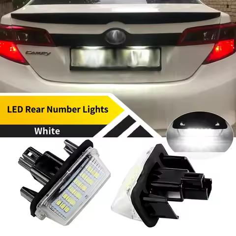 2pcs 12V 6000K White LED License Number Plate Light Lamp For Toyota Avalon 2013-2018 Camry 2012-2019