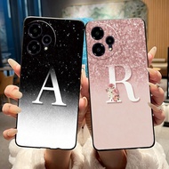 Flower Initial A-Z Letter Phone Case For Cricket Icon 7 5G/Icon Plus 2026/AT&T Verge 2 (SN333A) Anti