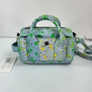 Tas Branded Wanita BIMBA Y LOLA Barrel Satchel Crossbody Blue Floral Nylon Original Sling Bag Selemp