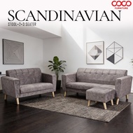 Velvet 2+3 Seater Sofa FREE STOOL /Modern Sofa /Easy Clean Fabric sofa /Apartment Sofa /Office Sofa 