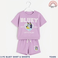 Bluey Kids 2PC Shirt & Shorts Set – Cartoon Outfit for Boys & Girls | Toddler Clothes (AA298)