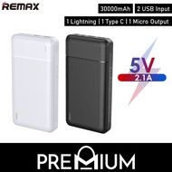 REMAX 2 USB Lango Series 20000mAh  30000mAh 2.1A Power Bank 20000 30000 mAh Portable Charger Charging Battery Compatible with Xiaomi Samsung iP Huawei