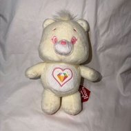全新 23 cm 日本正版 Care Bears 中size 鑽石 diamond Love a Lot Bear 絨毛 毛絨 閃亮 毛公仔 SK Japan Carebear bear 彩虹 愛心熊