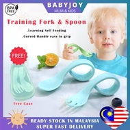 BABYJOY Baby Spoon and Fork Set Sudu Baby Feeding Set Baby Fork and Spoon Set Sudu Garfu Sudu Makan Baby