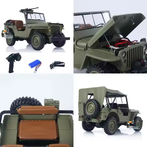 HG 1/14 2.4GHZ Open-top Remote Control Military Car HG4 58 RC Off Road Vehicle 4WD Combat Model Toys