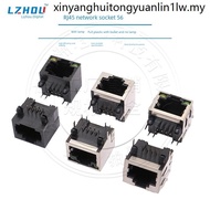 RJ45 Socket 56 Types with Light-8P8C Horizontal Network Socket All Copper Network Interface Crystal 