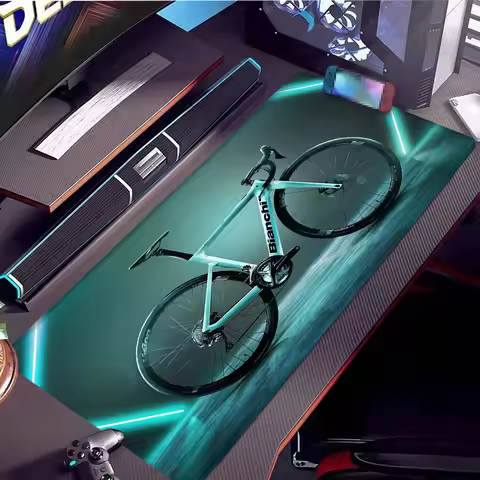 1pc Mountain Bike B-Bianchi Stylish Tech-Themed Large Mouse Pad, High-Definition Printed Desk Mat, X