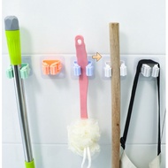 Mop Holder Clip, Multifunctional Broom Hanger for Bathroom and Toilet