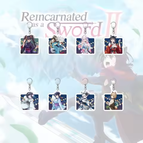 Anime Reincarnated As A Sword Acrylic Pendant Keychains Fran Amanda Lumina Clarent Accessories Car K