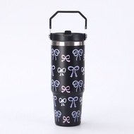 900ml Tumbler Thermos Bottle with Straw Aesthetic Tumbler Botol Air Tahan Sejuk Aquaflask Tumbler St