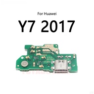 ช่องเสียบพอร์ตแท่นชาร์จ USB,สายเคเบิ้ลยืดหยุ่นสำหรับสายเชื่อมต่อสัญญาณ Huawei Y7 Y9 2017รุ่น Prime Pro 2019โมดูลบอร์ดชาร์จ2020 2018 Y7A