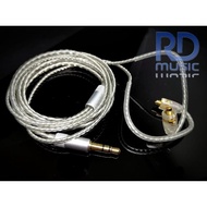 MMCX silver coated cable for IEM: shure, basic ie300, Pi 3.14 audio