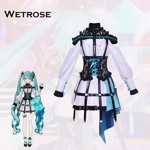 【Wetrose】In Stock Miku Rose Cage Cosplay Costume Pjsk Project Colorful Full Set Wig Halloween Xmas