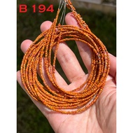 B 194 Antique Beads Orange Mosquito Net Length 60 Cm. Size 2-2.5 Mm.
