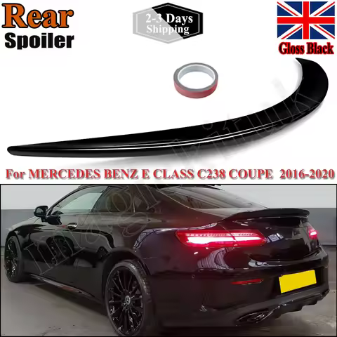AMG Style Boot Spoiler Glossy Black Compatible With 2016-2020 Mercedes E-class C238 Coupe E63 S Rear
