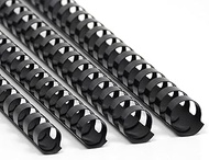 Rayson CR12141618BK Plastic Binding Combs 1/2in. 9/16in, 5/8in, 11/16in, 19-Ring Letter Size, Black 