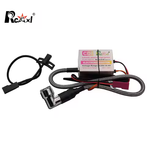 Rcexl Single Ignition CDI CM6-10mm 90 DegreeSpark Plug Special for DLE Gas Petrol Engine DLE20/DLE30