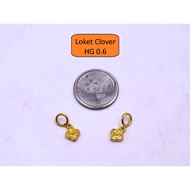 Loket Clover Emas 916 HG | Hard Gold Original  Emas 916 | Ringan Bajet