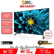 Sharp 70 Inch 4K UHD AQUOS Android TV 4TC70DK1X LED TV | Smart TV | Television