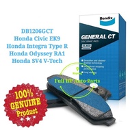 Original Bendix DB1206GCT Front Brake Pad - H/D Civic EK9/ SV4 V-Tech