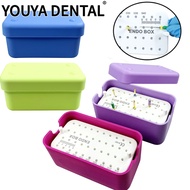1pcs 40 Holes Dental Plastic Endo Box With Ruler Files Bur Holder Blocks Stand Clean Autoclavable St