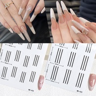 Deep French Manicure Strip Nail Art Form Fringe Tip Stencil Guides Sticker DIY Line Tips Decoration 