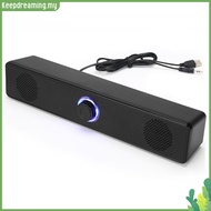 ✿ keepdreaming ✿  Wired Stereo Desktop Speakers 4D Surround Compact Sound Bar for TV PC Laptop Gamin