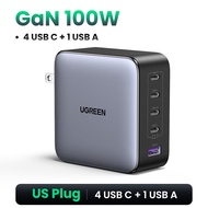 UGREEN 100W GaN Charger Multi-port 5 Ports Fast Charger 4 Type C 1 USB A Fast Charging Charger for i