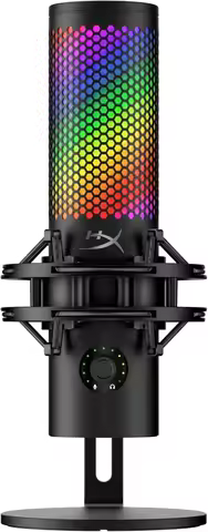 HyperX QuadCast 2 S – USB Microphone, with RGB Lighting, Streaming and Podcasting, with On-Board Con