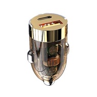 全城熱賣 - 120W 車載迷你隱形雙口充電器 汽車點煙器